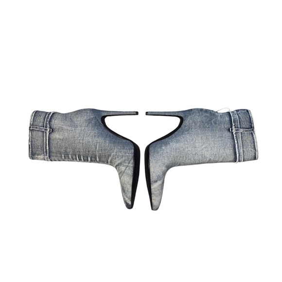 Brand new Vivanly Stiletto high heel short boots light denim - Picture 2 of 5